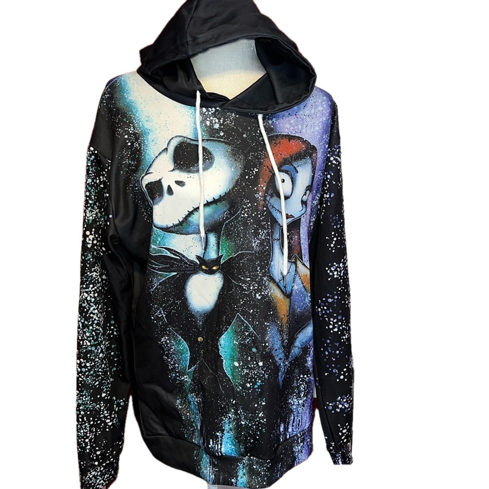 NWT Nightmare Before Christmas Hoodie Jack & Sally  Small